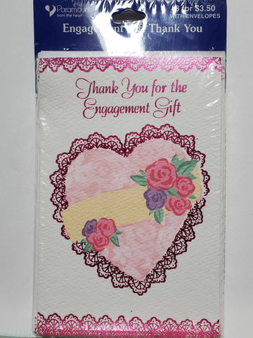 Paramount Cards Engagement Gift Thank You Cards - 8 count