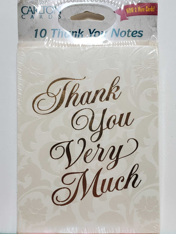 Carlton Cards Thank You Very Much Cards - 10 count