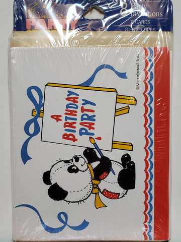 Party Creations Panda Happy Birthday Party Invitations - 8 count