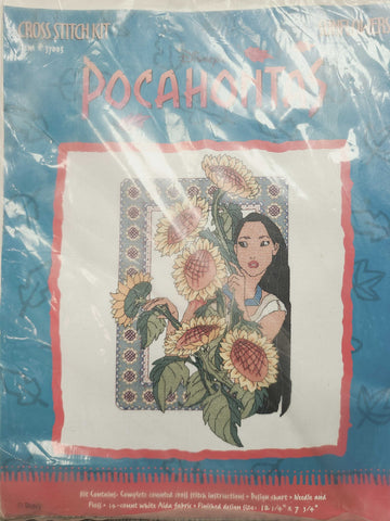 Disney Pocahontas Cross Stitch Kit Sunflowers
