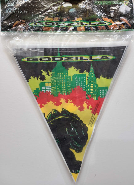 Paper Art Flag Banner - Godzilla