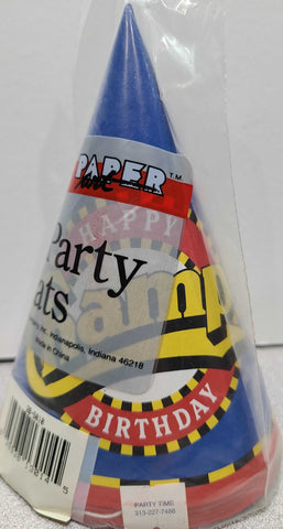 Paper Art Happy Champ Birthday Party Hats - 5 count