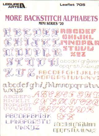 More backstitch alphabets, mini series #20 cross stitch 705