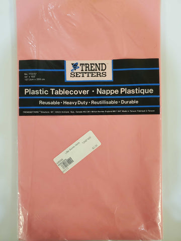 PINK Rectangle Plastic Table Cover by Trend Setters