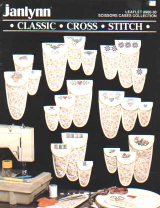 Scissors cases collection, classic cross stitch leaflet 900-30  **LAST ONE**