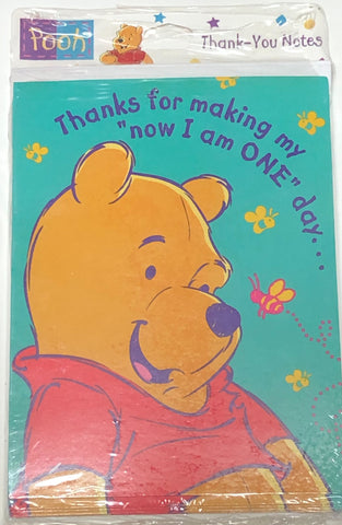 Disney Pooh Thank-You Notes - 8 Pack