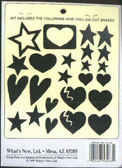 Scrap-ease acid free hearts and stars cutouts