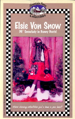 ElSIE VON SNOW 36 inch snowlady in big white bunny boots
