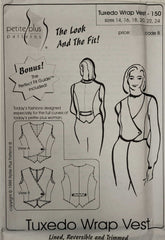 Tuxedo wrap vest sewing pattern by Petite Plus 150