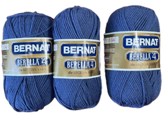 Bernat Berella 4 the Afghan Yarn - Rich Periwinkle Blue