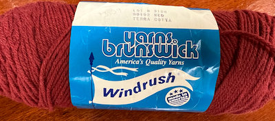 Windrush Acrylic Skein Yarn by Brunswick  Color: 90192 Med Terra Cotta
