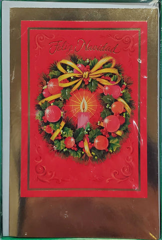 Carlton Cards - Santa's Workbench Feliz Navidad Cards - 18 count