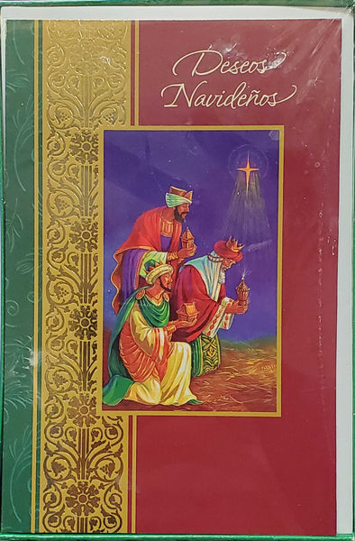 Carlton Cards - Santa's Workbench Deseos Navideños Cards - 18 count