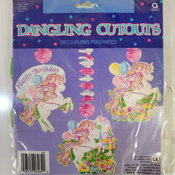 Amscan Dangling Cutouts - Unicorn Happy Birthday