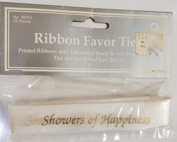 Amscan Ribbon Favor Ties - Showers of Happiness - 25 count