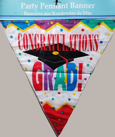 Amscan Happy Congratulations Grad Party Pennant Banner
