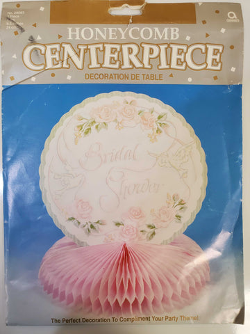 Amscan Honeycomb Centerpiece - Pink Bridal Shower Circle