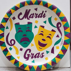 Paper Art Mardi Gras Small Plates - 10 count