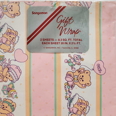 Sangamon Girly Teddy Bear Gift Wrap
