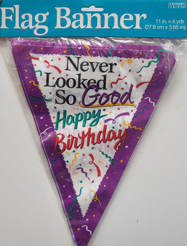Contempo Colours Never Looked So Good Birthday Flag Banner