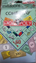 Contempo Colours Monopoly Come Play Invitations - 8 count