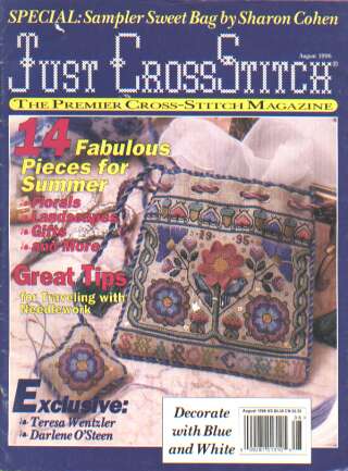Just CrossStitch August MAGAZINE 67 pages, 1996
