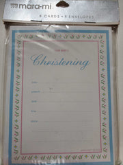 Mara-mi Our Baby's Christening Invitation Cards - 8 count
