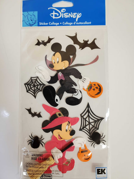 Disney Sticker Collage - Mickey and Minnie Halloween