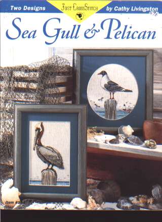 Forget-me-nots Sea Gull and Pelican cross stitch leaflet 184