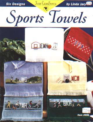 Just Crossstitch Sports towels cross stitch leaflet 6 designs **LAST ONE**