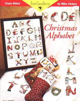 Just Crossstitch Christmas alphabet cross stitch leaflet 2224 LAST ONE