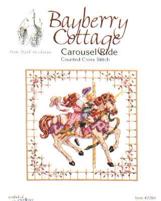 Bayberry Cottage carousel ride cross stitch leaflet, 2284