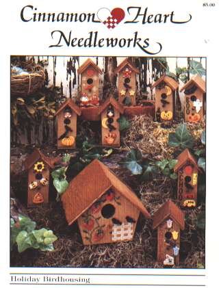 Cinnamon heart needleworks Holiday birdhousing