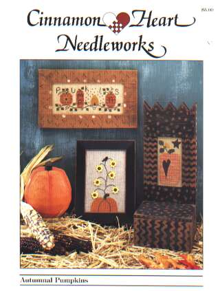Cinnamon heart needleworks Autumnal pumpkins