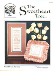 Count your blessings cross stitch chart by the Sweetheart tree, SV-036
