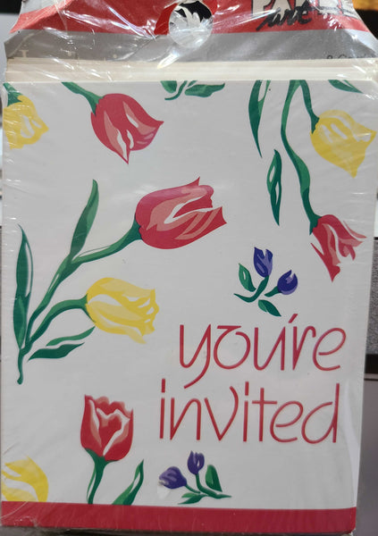 Paper Art You're Invited Tulips Invitations Makeup - 8 Pack