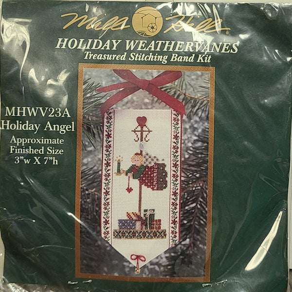 Holiday weathervanes treasured stitching band kit, Holiday Angel, 3 inchx7 inch