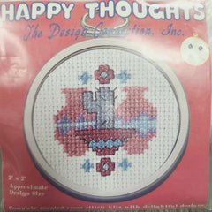 Happy thoughts 2in x 2in complete cross-stitch kit