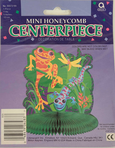 Amscan Mini Honeycomb Centerpiece Frog with Lizard and Dragonfly