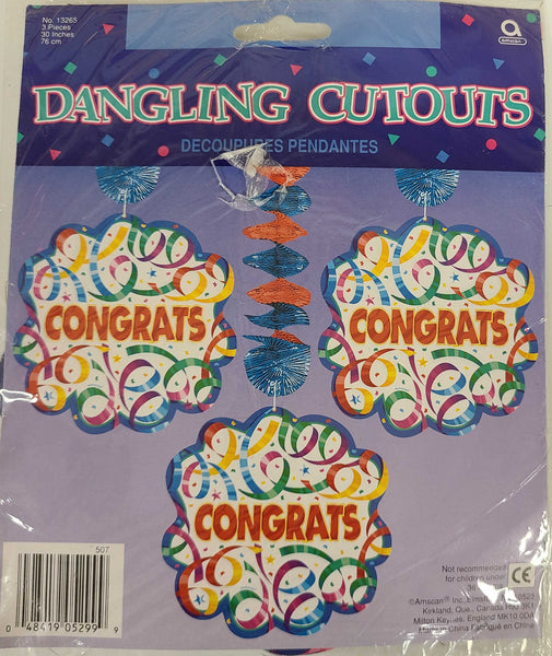 Amscan Congrats Dangling Cutouts