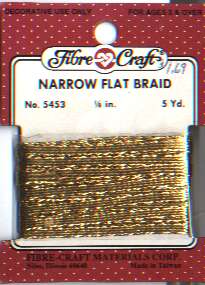 Narrow flat braid, 1/8 inch, 5 yd by Fibre Crafts