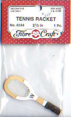 Tennis racket by Fibre Craft, 1pc  21/2 inch, 6244