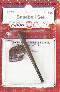 Baseball set by Fibre Craft, 3 pc  6073