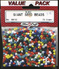 Fibre Crafts glass giant seed beads value pack