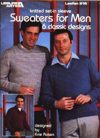 Sweaters for men, 6 classic designsto knit and crochet 216