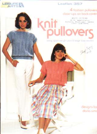 Four fashion knit pulloversto knit and crochet 357