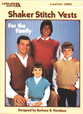 Shaker stitch vests for the family to knit and crochet 390