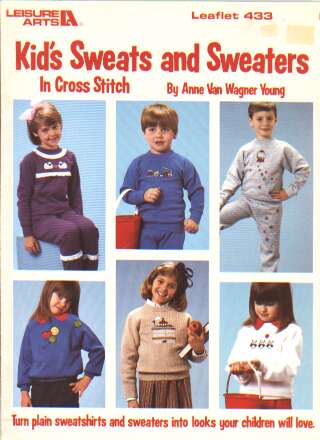 Kids sweats and sweaters in cross stitch   433