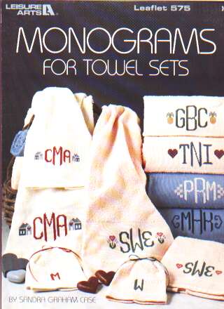 Monograms for towel sets to cross stitch  575