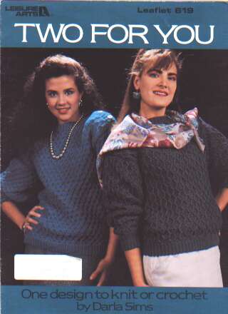 Two for you diamond pullover to knit, crochet  619